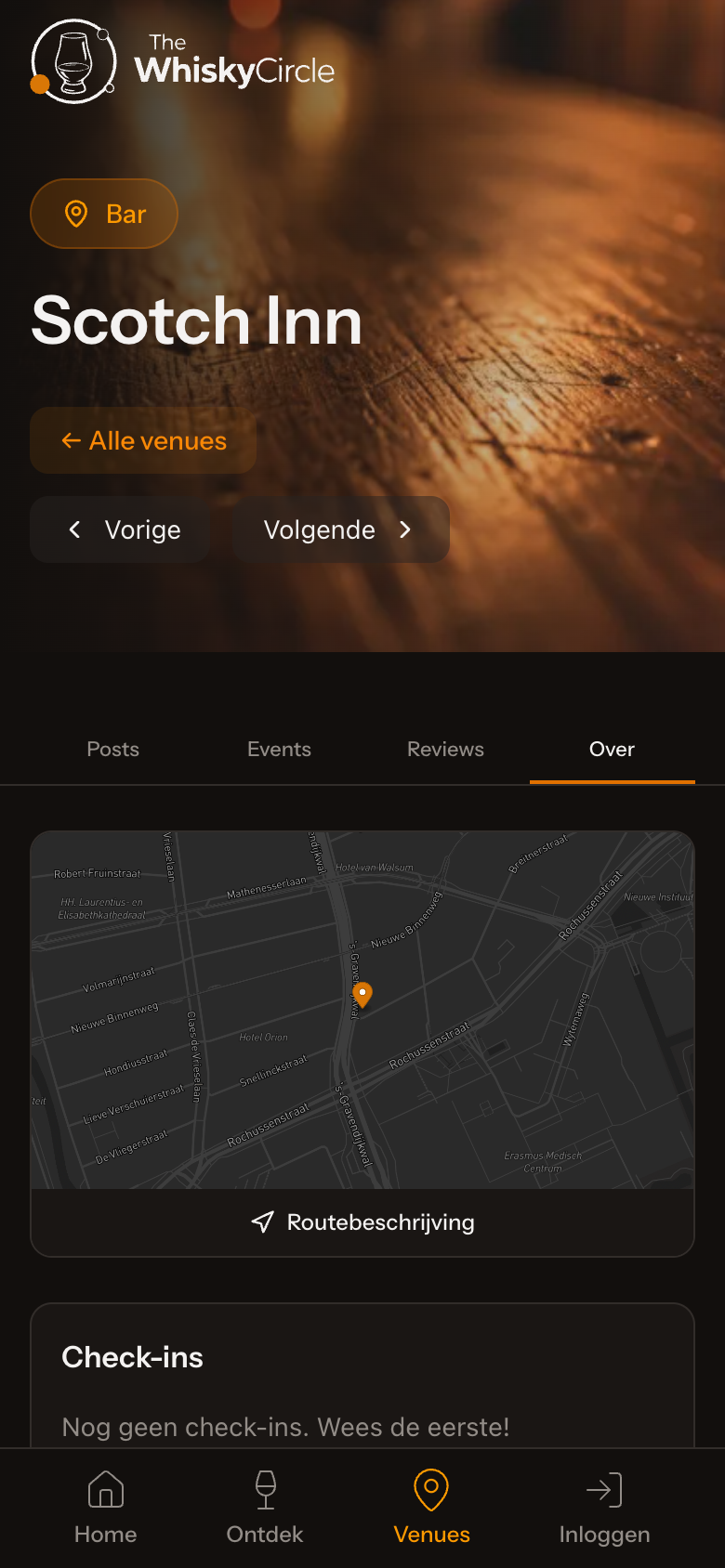 Venue Page Mobile